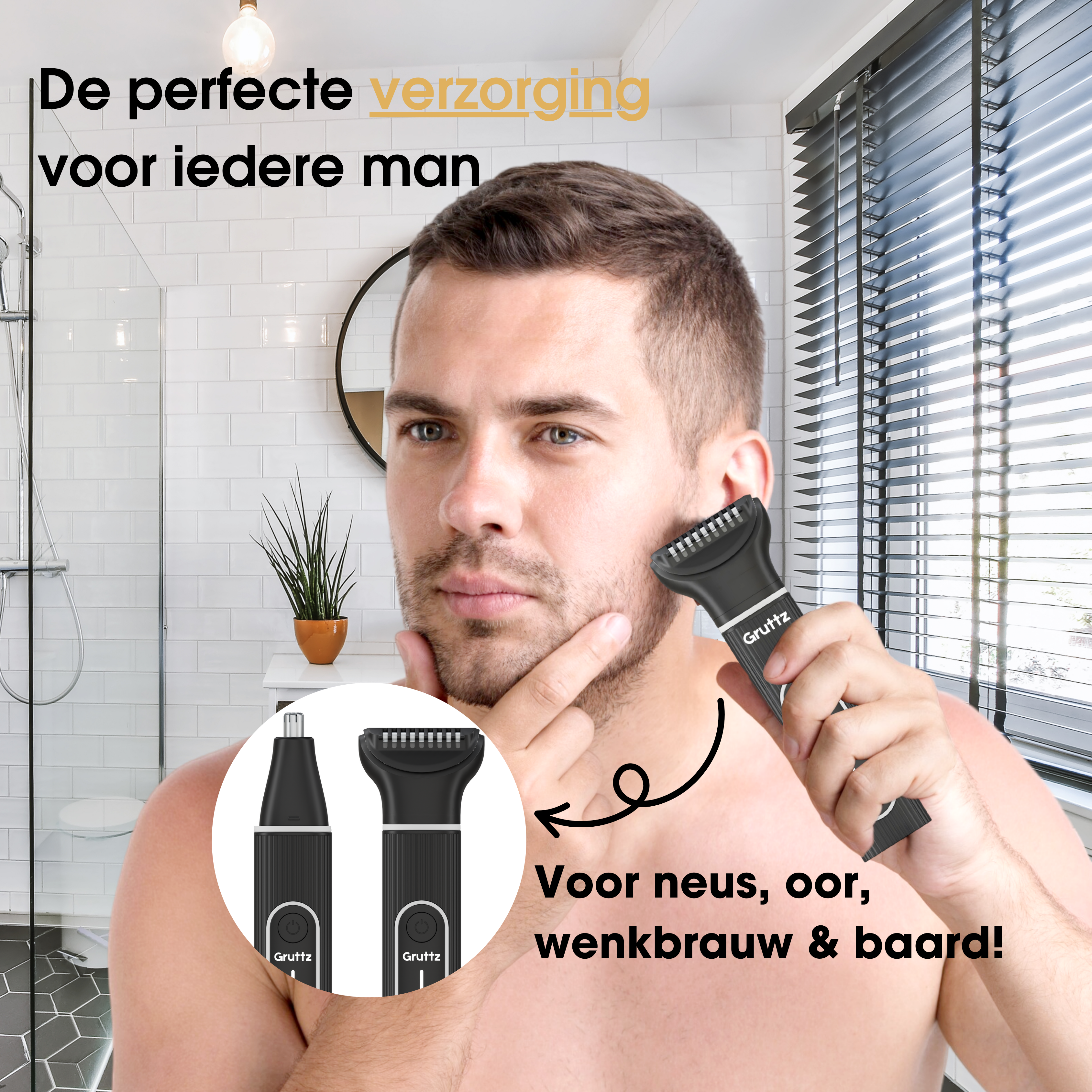Gruttz Neustrimmer v2 - Neus-, baard- en lichaamstrimmer(tje)