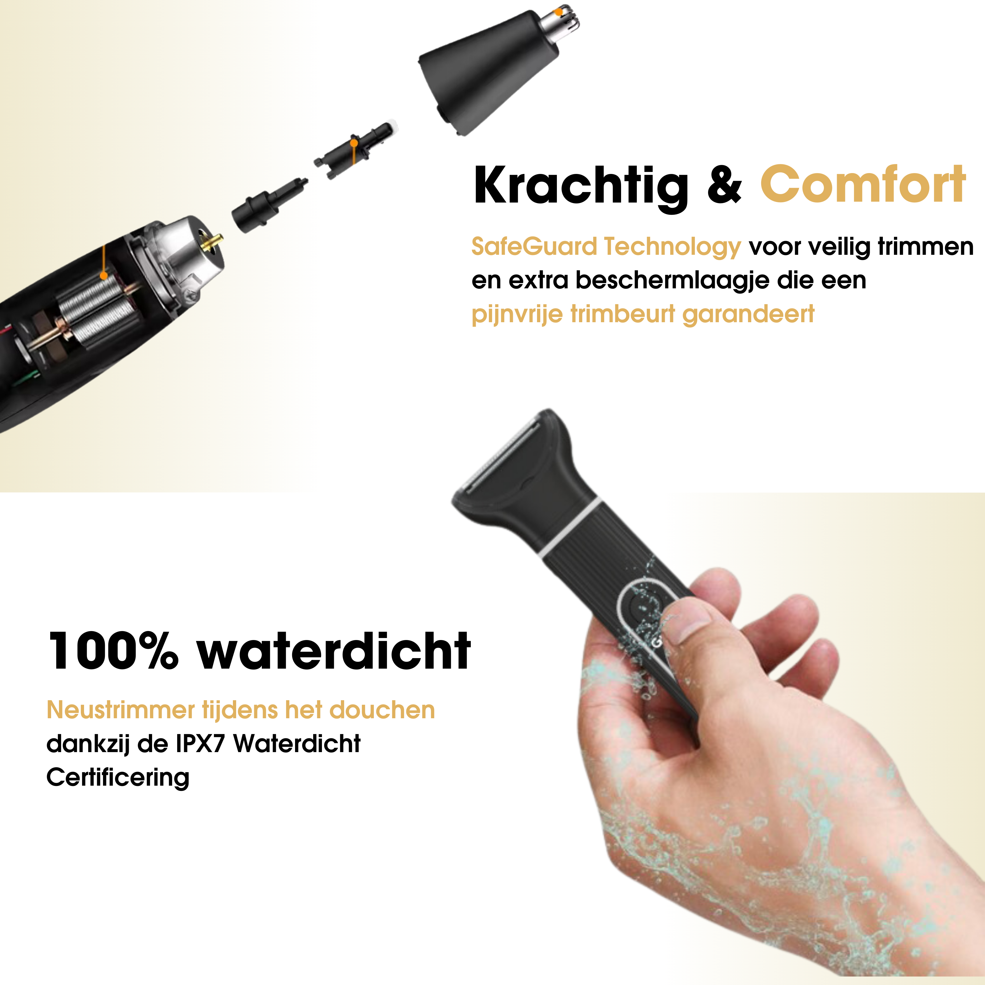 Gruttz Neustrimmer v2 - Neus-, baard- en lichaamstrimmer(tje)