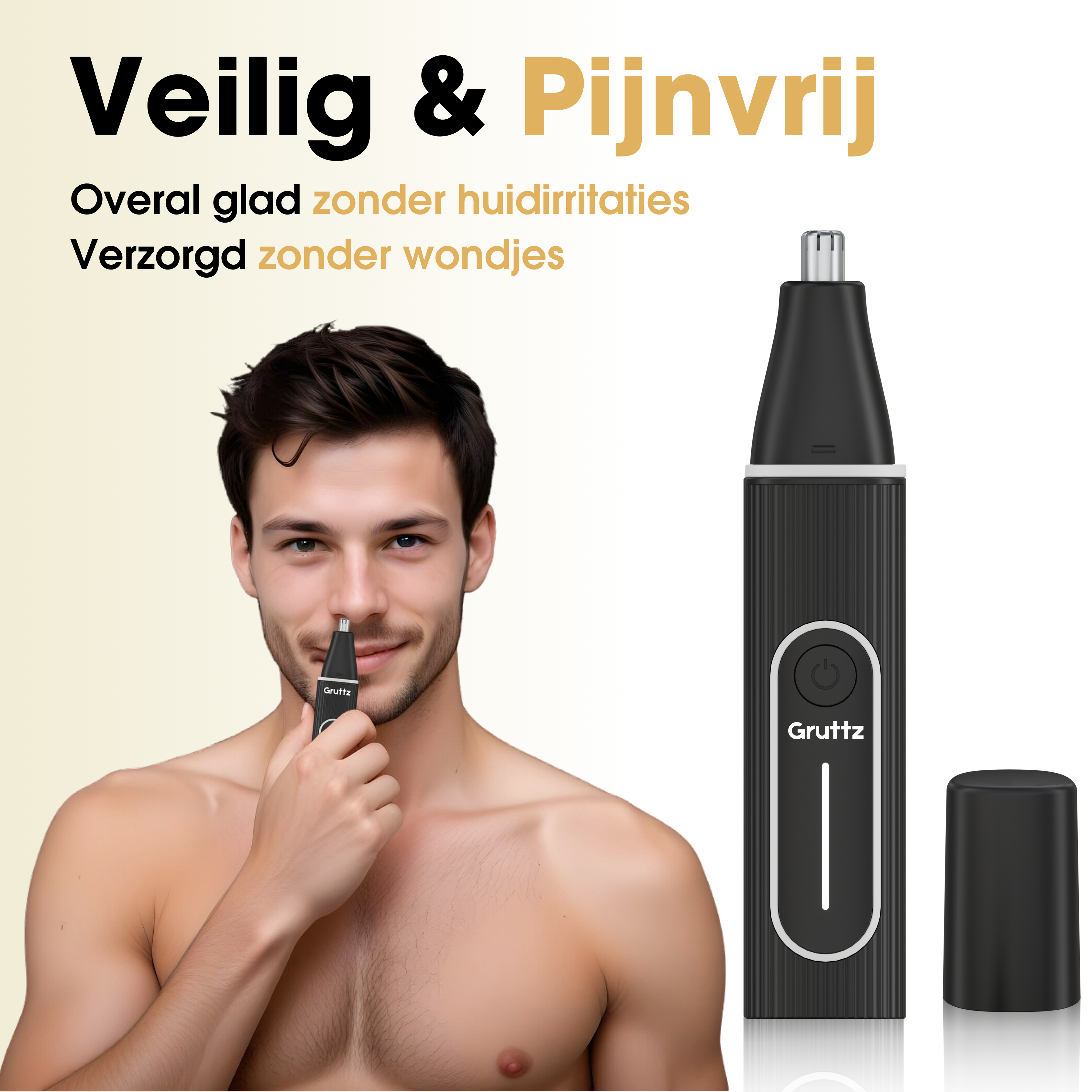 Gruttz Neustrimmer v2 - Neus-, baard- en lichaamstrimmer(tje)